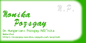 monika pozsgay business card